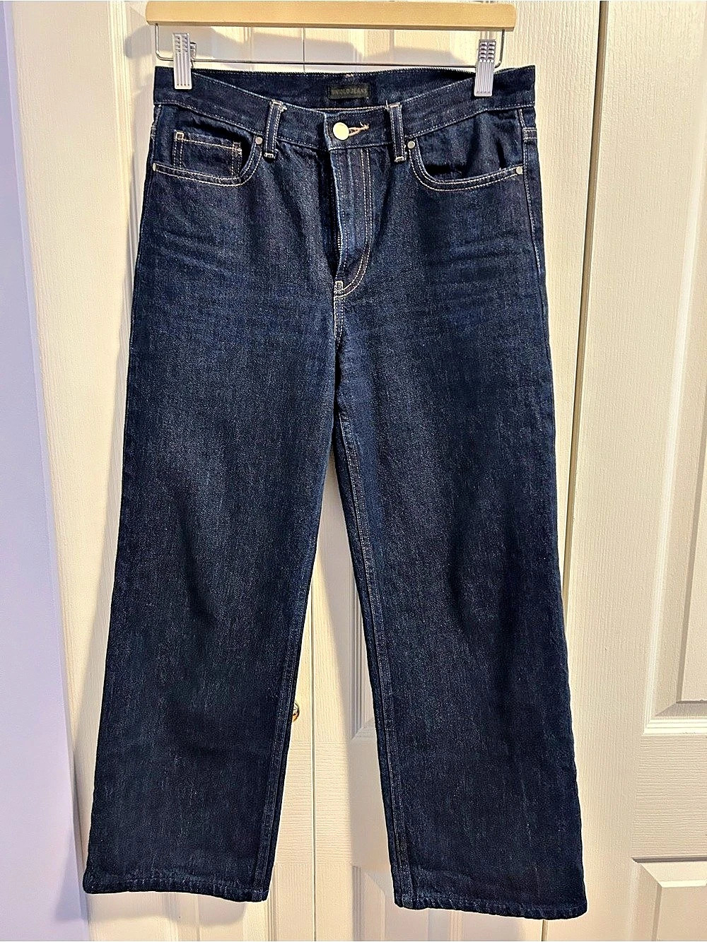 Uniqlo Low-Rise Wide Straight Jeans Blue Waist 23